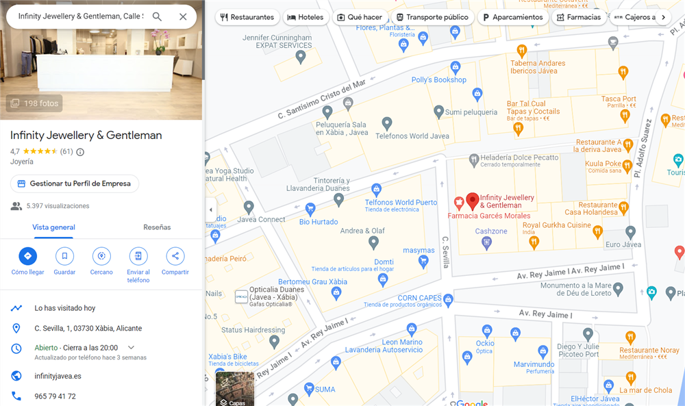 Llévame a Google Maps para seguir indicaciones