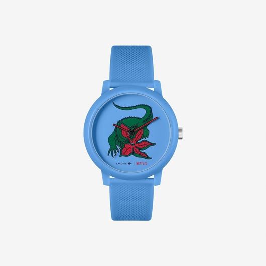 Foto de Reloj Lacoste.12.12 × Netflix de silicona azul claro 42mm