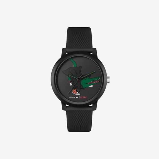 Picture of Reloj Lacoste.12.12 × Netflix de silicona negra 42mm