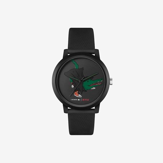 Foto de Reloj Lacoste.12.12 × Netflix de silicona negra 42mm