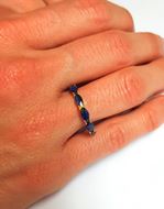 Foto de Anillo Cintillo Saura zafiros azules marquise 0,25CT