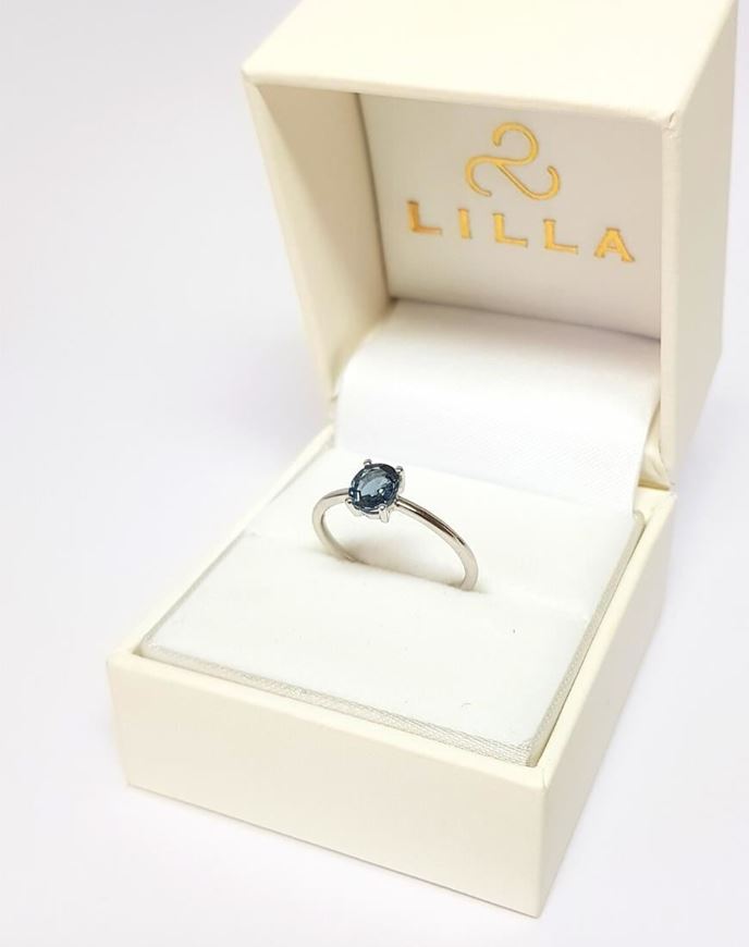 Foto de Anillo Savina espinela azul oval 0,65CT