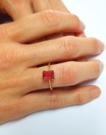 Foto de Anillo Fontanella turmalina rosa rectangular 1,71CT