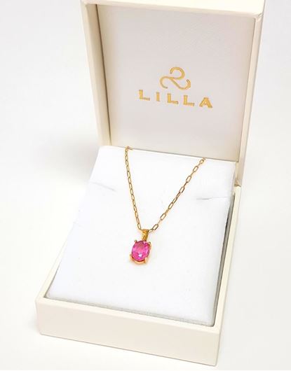 Picture of Gargantilla Talaia turmalina rosa oval 1,29CT