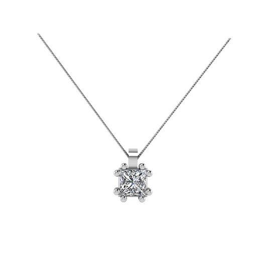 Picture of Gargantilla Divinity de oro y diamante talla princesa 0,16 quilates