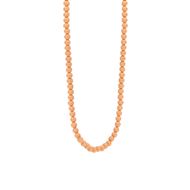Foto de Collar de plata con baño de rodio y coral rosa