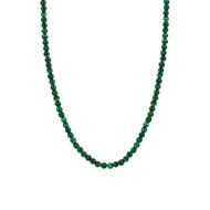 Picture of Collar de plata con piedras color malaquita