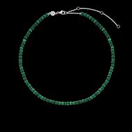 Picture of Collar de plata con piedras color malaquita