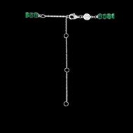 Picture of Collar de plata con piedras color malaquita