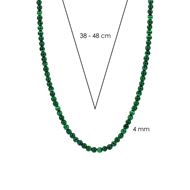 Picture of Collar de plata con piedras color malaquita