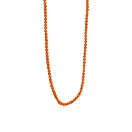 Picture of Collar de plata con cuentas de color naranja