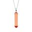 Foto de Collar de plata con baño de rodio y colgante coral rosa