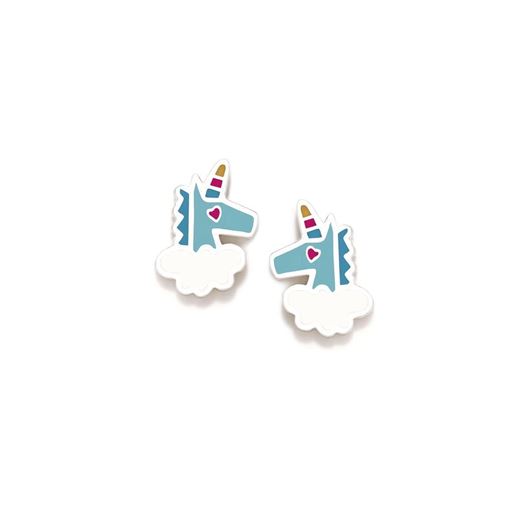 Picture of Pendientes unicornios azul fantasía 