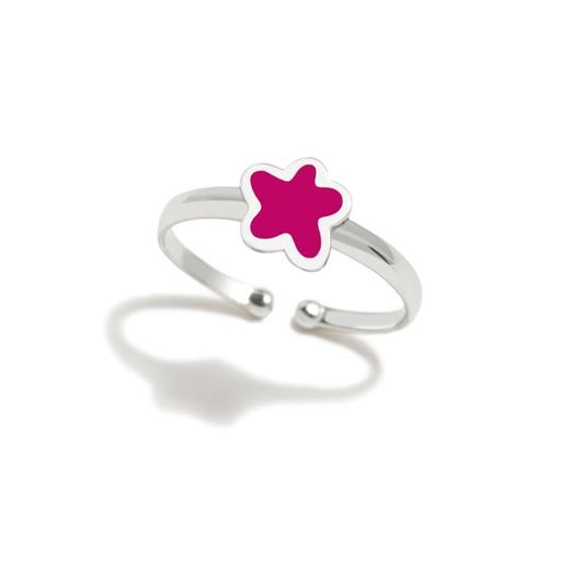 Foto de Anillo ajustable flor fucsia 