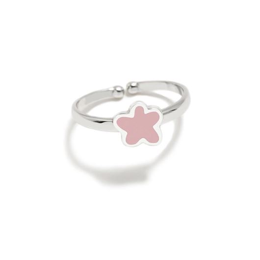 Foto de Anillo ajustable flor rosa 