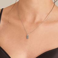 Foto de Gargantilla Glam placa en plata