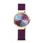 Foto de Reloj rojo tornasolado con baño de oro rosa 31mm