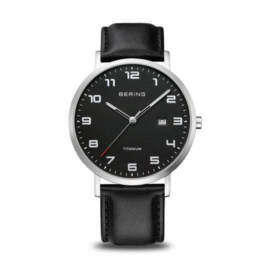 Foto de Reloj de titanio clásico negro 40mm 