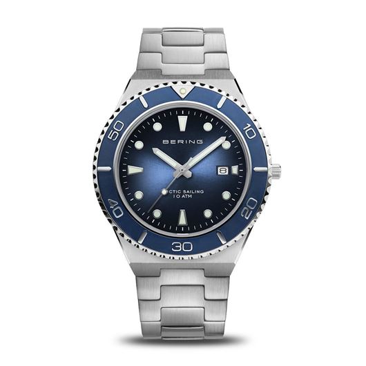 Picture of Reloj clásico azul tornasolado con bisel 40mm