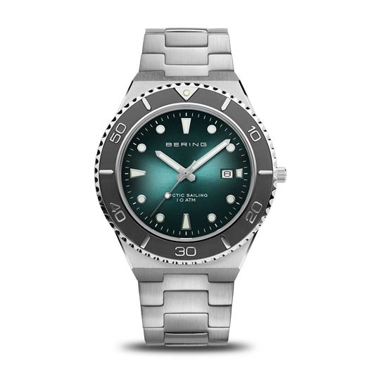 Picture of Reloj clásico verde tornasolado con bisel 40mm