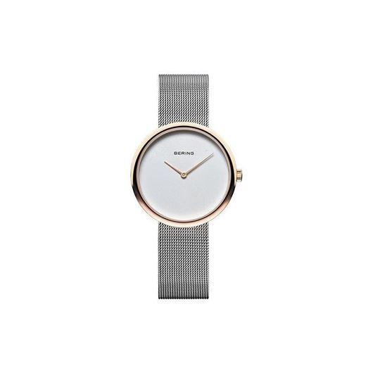 Foto de Reloj clásico caja baño oro rosa y esfera gris 33mm