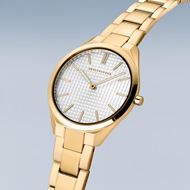 Foto de Reloj Ultra Slim esfera blanca y color tono oro 31mm