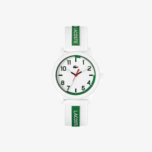 Foto de Reloj cadete  Rider blanco y verde con correa de silicona 32mm