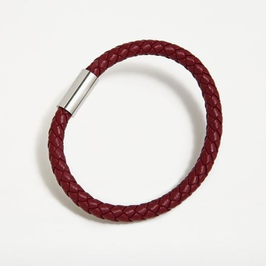 Foto de Pulsera Pertegaz cuero burdeos
