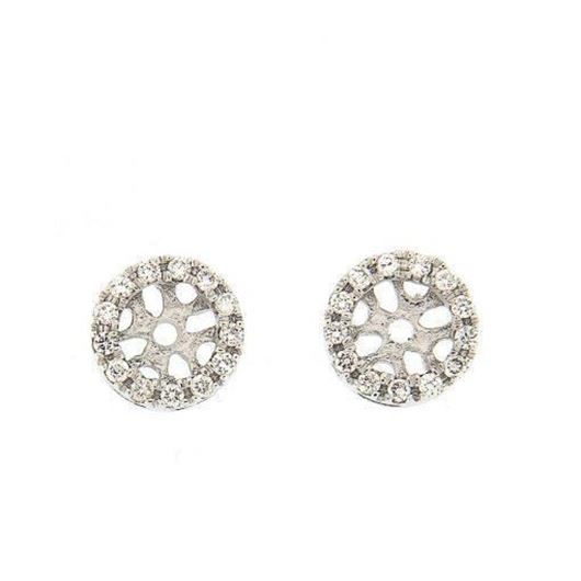 Picture of Pendientes cercos de oro blanco 0,21ct