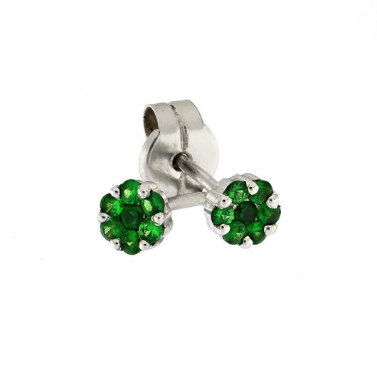 Picture of Pendientes de oro blanco y granates tsavorita 0,54ct