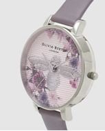 Foto de Reloj Embroidered Dial 3D Bee con correa de color gris Londres en plata
