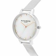 Foto de Reloj Olivia Burton Clásico malla blanca y plateada de 34 mm