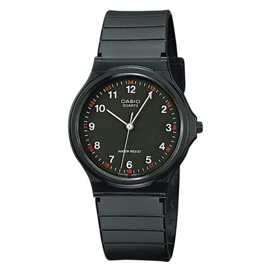 Picture of Reloj analógico negro con motivos rojos