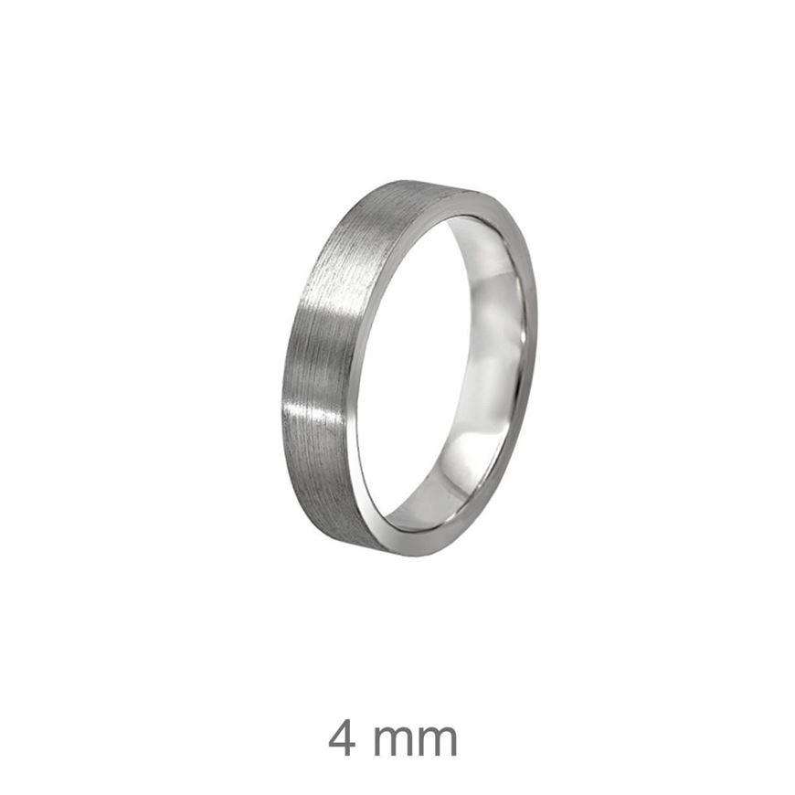 Picture of Alianza de plata acabado satinado 4mm