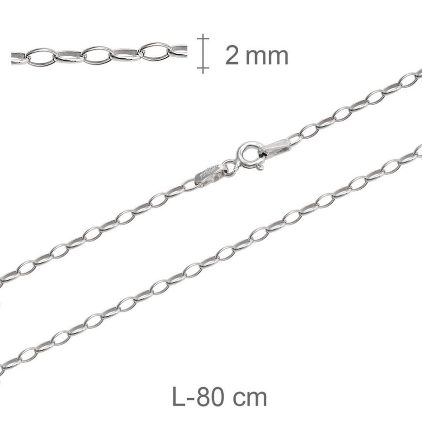 Foto de Cadena de plata 80cm