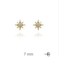 Foto de Pendientes estrella polar con circonitas blancas