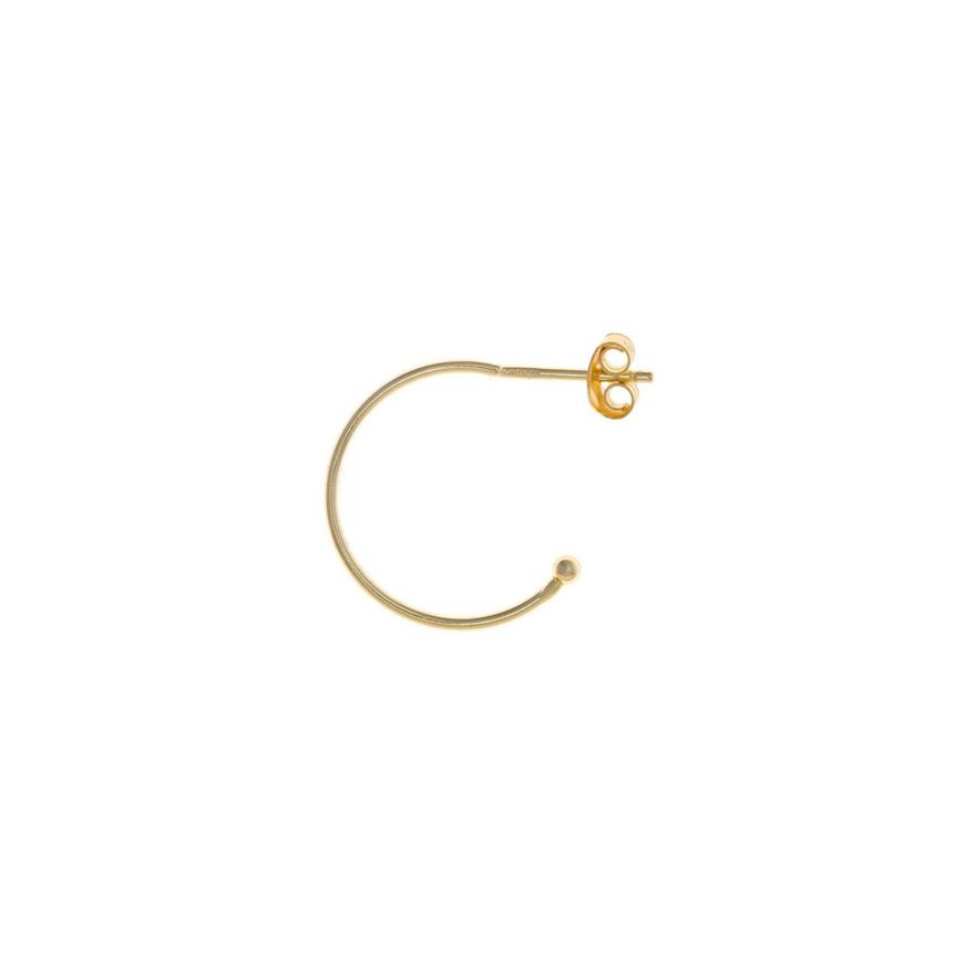 Picture of Pendientes aro suelto de plata baño de oro 20mm
