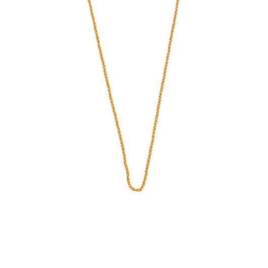 Picture of Cadena de plata baño oro estilo margarita 42+3 cm