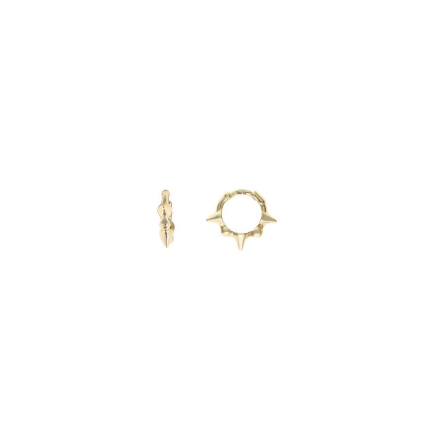 Foto de Pendientes aros dorados con pinchos 8mm