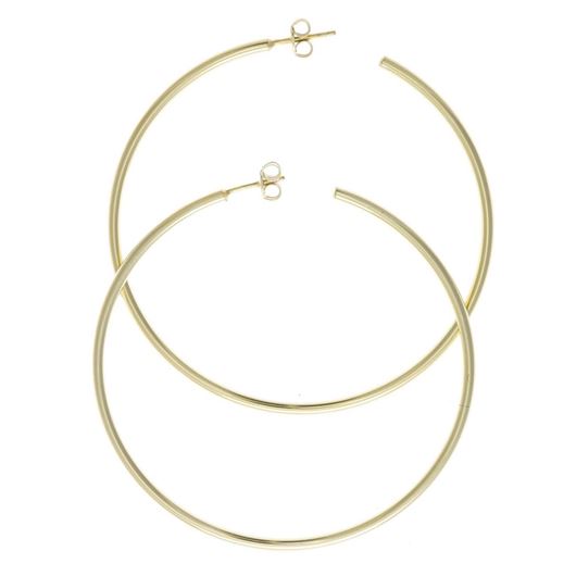 Foto de Pendientes aros dorados de 6cm x 2mm