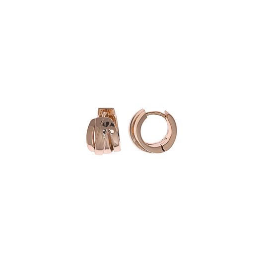 Foto de Pendientes cuatro aros entrelazados rose