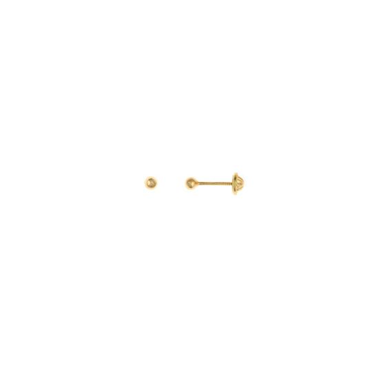 Picture of Pendientes de bebé bolita de plata con baño oro