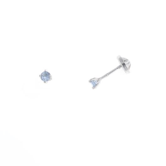 Picture of Pendientes de bebé punto de luz de circonitas azules