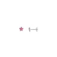 Picture of Pendientes de niña estrellas de esmalte rosa