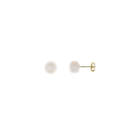 Foto de Pendientes de plata baño oro con perlas barrocas de agua dulce 8-9mm