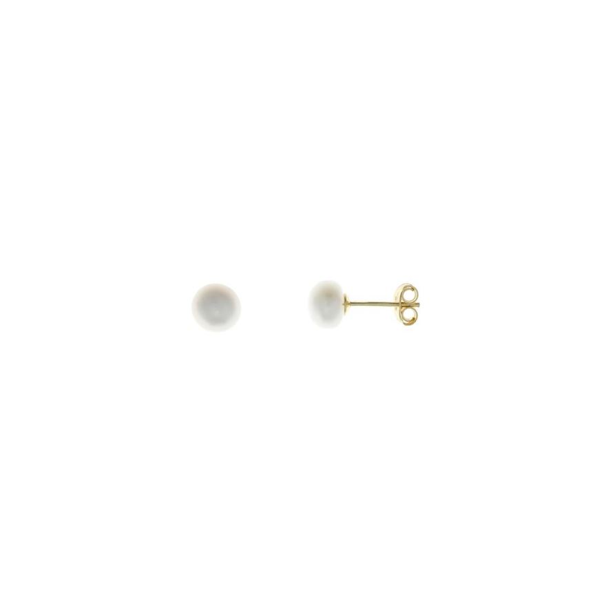 Foto de Pendientes de plata baño oro con perlas de agua dulce 7-8mm