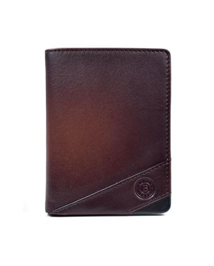 Foto de Cartera en piel de vacuno color marrón