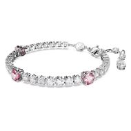 Foto de Pulsera Matrix Tennis rosa y blanco con baño rodio
