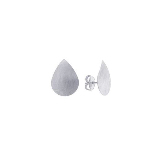 Foto de Pendientes de plata con pera satinada