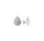 Picture of Pendientes de plata con pera satinada